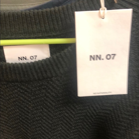 NNO7 Dark Army Green Crewneck Sweater Soft Knit Casual - Picture 2 of 4